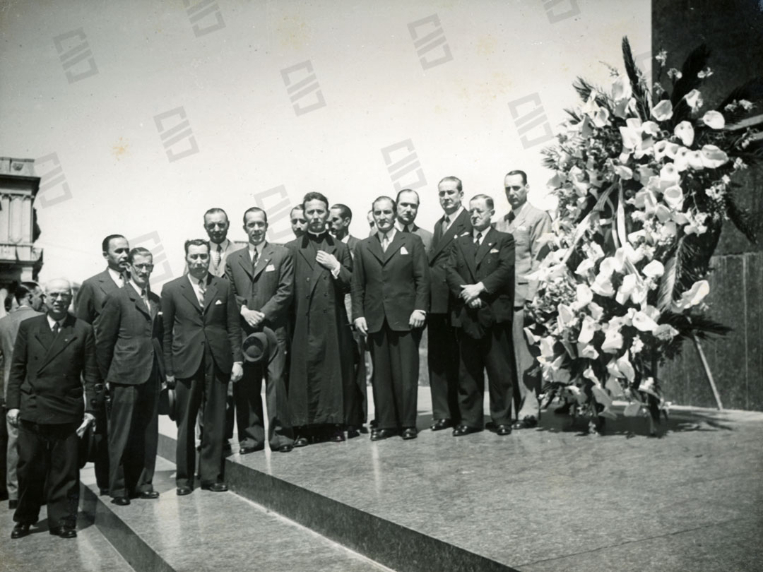 El Lehendakari Agirre durante el homenaje al General Artigas